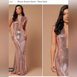 Rose Gold Sequin Dress